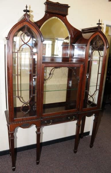 Antique display cabinet, french 19th century cabinet, vintage cabinet. A Victorian Gothic style display cabinet. - Display ...