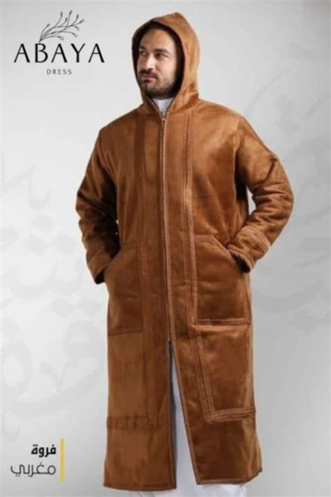 Farwa Bisht Fur Winter Coat For Men Moroccan Arabic High Quality Coat