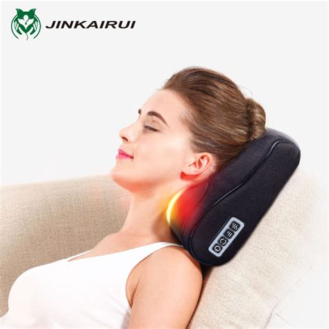 Shiatsu Kneading Massager Neck Massager Pillow Wave Curve Home Car Dual