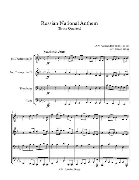 Russian National Anthem Brass Quartet Sheet Music Pdf Download