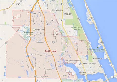 Port St Lucie Florida Map