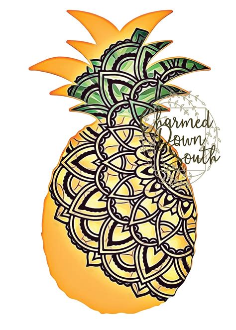 Mandala Pineapple Digital Design