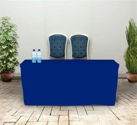 6 Fitted Table Covers Blue