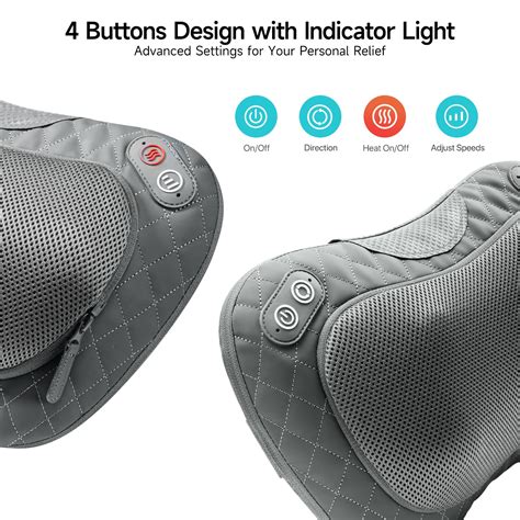 Alljoy Cordless Shiatsu Neck And Back Massage Pillow With Heat All Joy Official