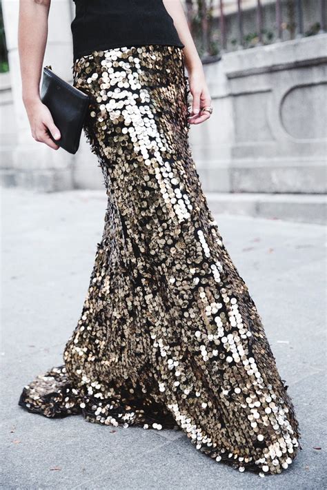 Sequined Maxi Skirt Sayan Cosmopolitan Awards Night Outfit Street Style