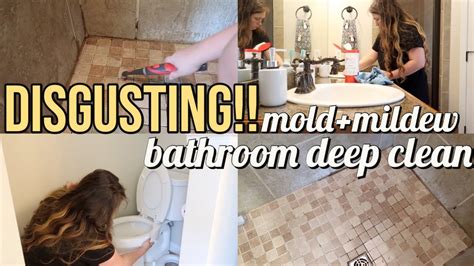 🤮🤢disgusting Moldy Bathroom Deep Cleaning Bathroom Cleaning