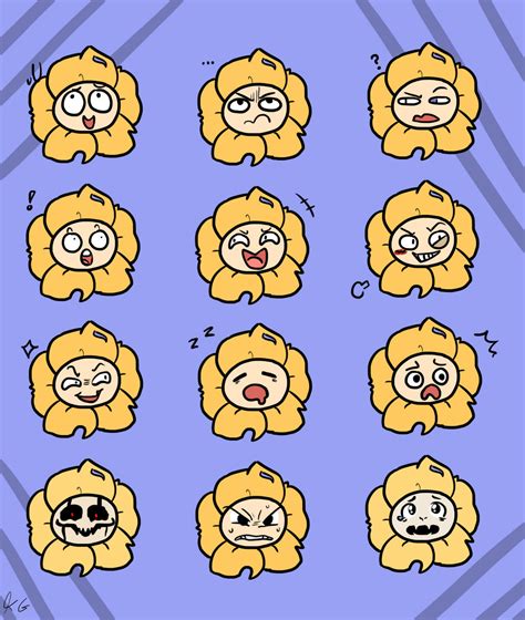 Flowey Faces By Kaitogirl On Deviantart
