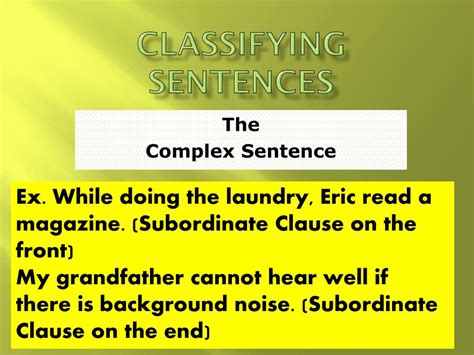 Ppt Classifying Sentences Powerpoint Presentation Free Download Id2521060