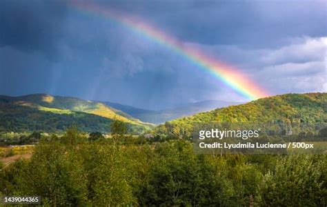 Rainbow Over Mountains Photos And Premium High Res Pictures Getty Images