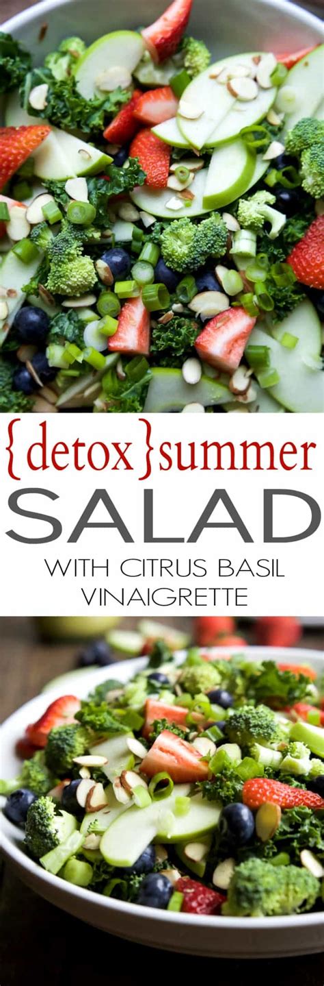 Summer Detox Salad With Citrus Basil Vinaigrette Easy