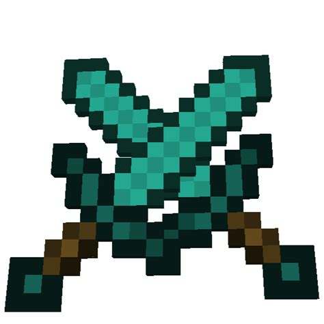 Minecraft Swords Crossed Png Minecraft Diamond Sword Crossed Clipart