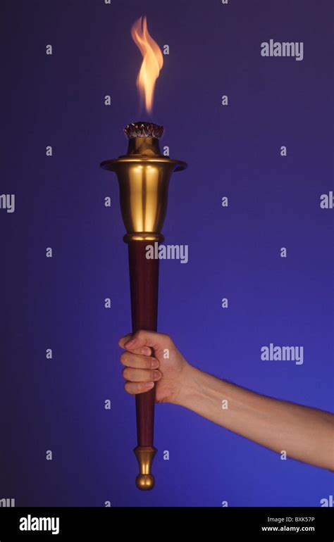 Ceremonial Olympic Style Torch Stock Photo Alamy
