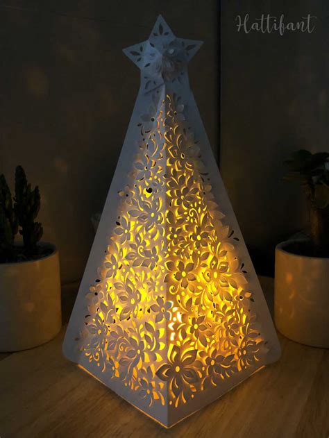 3d Paper Cut 3d Christmas Tree Luminary