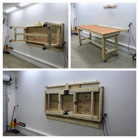 Made A Folding Workbench For My Garage Rwoodworking