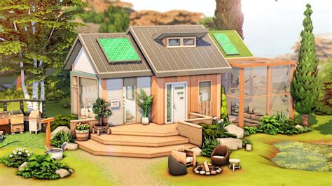 Eco Tiny House 🌳 The Sims 4 Speed Build Youtube