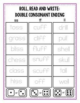 Lots of words have double consonants like 'ss' or 'll'. Double Consonant Words For 2nd Grade - Letter
