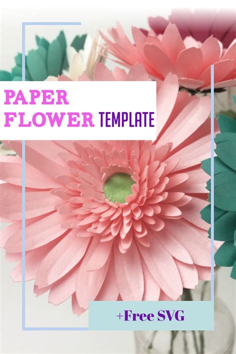Giant Gerbera Daisy Paper Flower Template Svg Dxf Ph