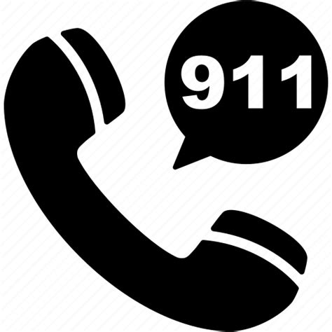 911 Call Emergency Phone Telephone Medical Icon Download On