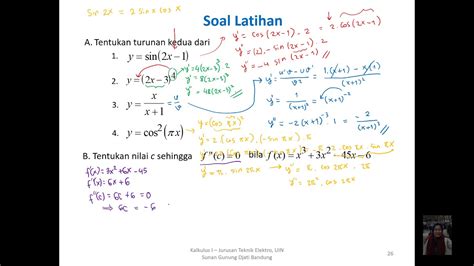 Kalkulus I Turunan Part2 YouTube