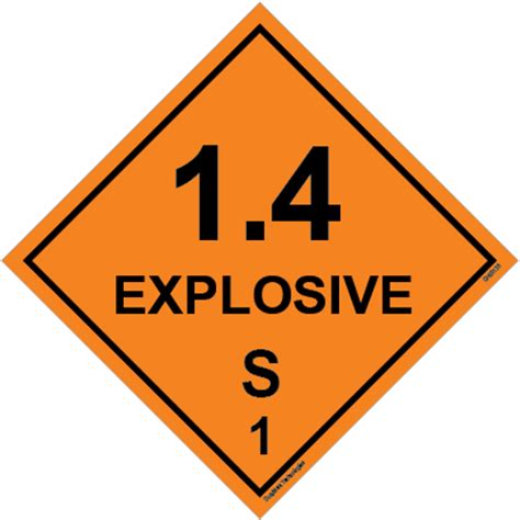 Dot 14 Explosive S 1 Hazardous Loads Label