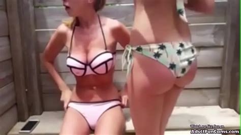 Two Teens Almost Caught Masturbating In Bikini Xbanny