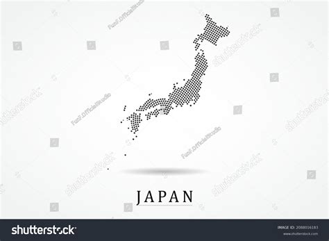 Japan Map World Map Vector Template Stock Vector Royalty Free