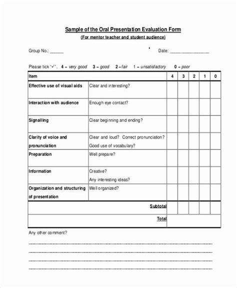 Individual Speech Evaluation Form Luxury Sample Oral Inside