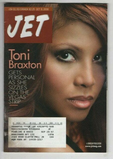Jet Magazine Toni Braxton October 9 2006 062520nonr Ebay