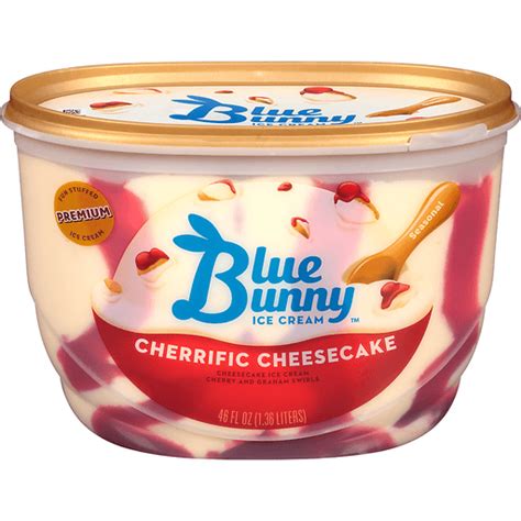 Blue Bunny Cherrific Cheesecake Ice Cream 46 Fl Oz Tub Frozen