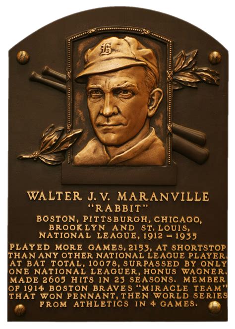 Maranville Rabbit Baseball Hall Of Fame