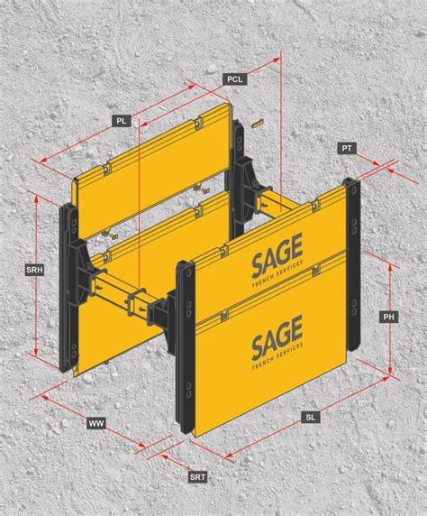 Single Slide Rail Shoring Guide Frame - Sage Rental Services