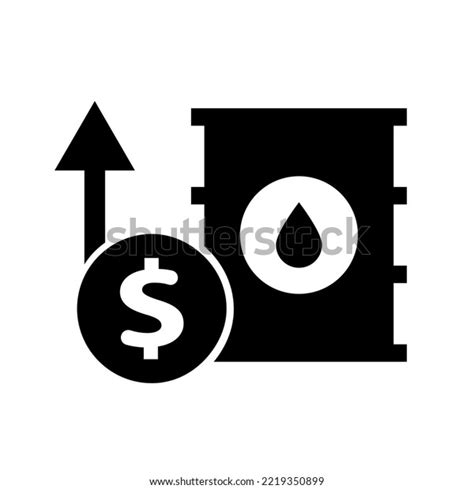 Oil Price Increase Icon Crude Oil Stock Vector Royalty Free