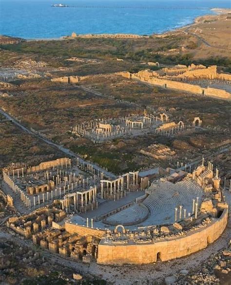 Leptis Magna Libya Beautiful Places To Travel Libya Aerial View