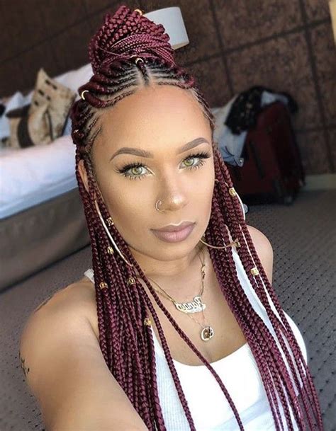 Red cornrow braids for girls. 15 Braided Hairstyles You Need to Try Next in 2021 | Box ...