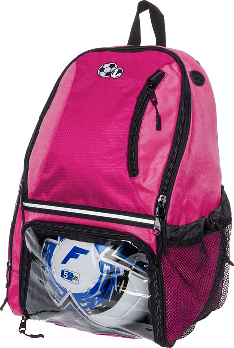 Lish Girls Large School Sports Bag Soccer Backpack W Ball