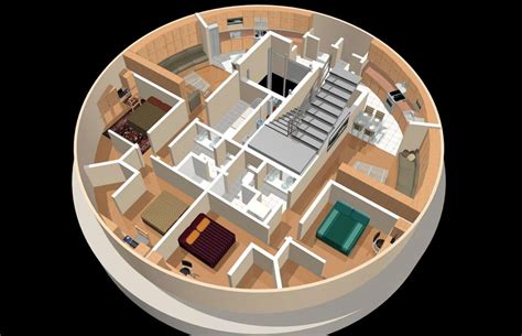 Imagem Relacionada Round House Plans Luxury Bunkers Geodesic Dome Homes