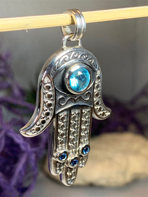 Hamsa Hand Necklace Celtic Jewelry Evil Eye Jewelry Yoga Jewelry