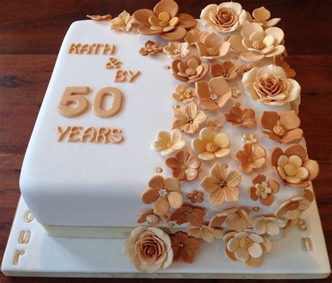 50th Golden Anniversary Cake Decorated Cake By The Cakesdecor
