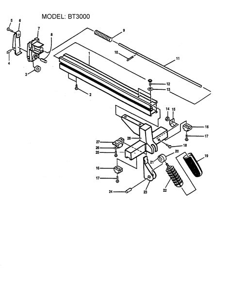 Ryobi Table Saw Parts Model Bt3000 Sears Partsdirect