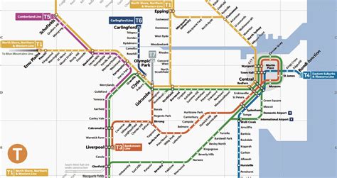 Metro Map Of Sydney Johomaps Metro Map Map Undergroun