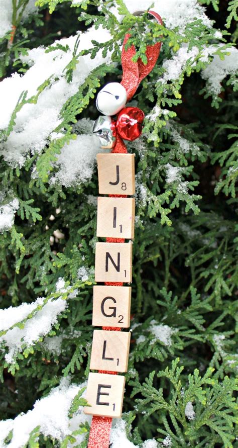 Jingle Bells Scrabble Christmas Ornament Day 9 Of 12 Days Mom 4 Real