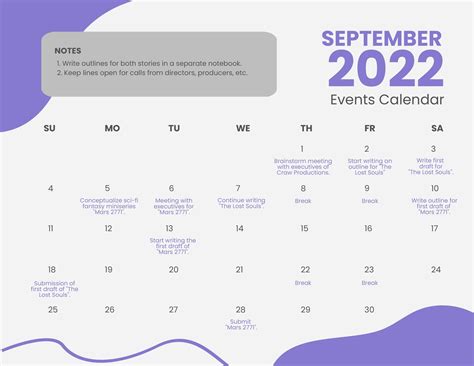 Free September 2022 Calendar Templates And Examples Edit Online And Download