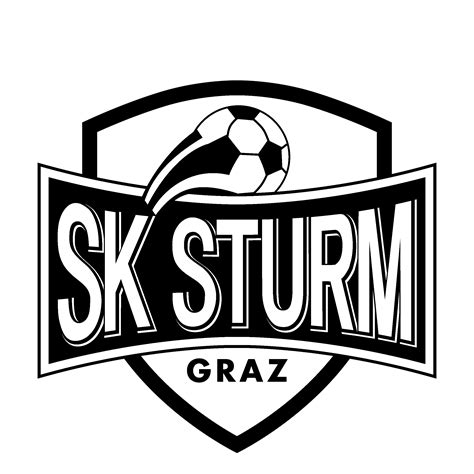 Its colours are black and white. Sturm Graz Logo PNG Transparent & SVG Vector - Freebie Supply