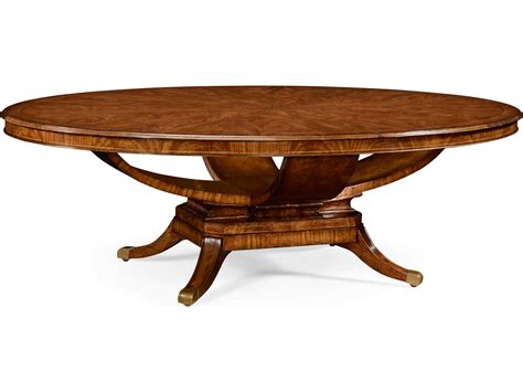 Jonathan Charles Windsor Medium Crotch Walnut 96 X 60 Oval Dining Table
