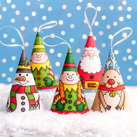 Christmas Cones Printable Craft For Kids