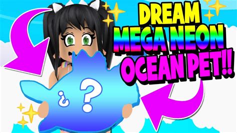 Making My Dream Mega Neon Ocean Pet Adopt Me Roblox Youtube