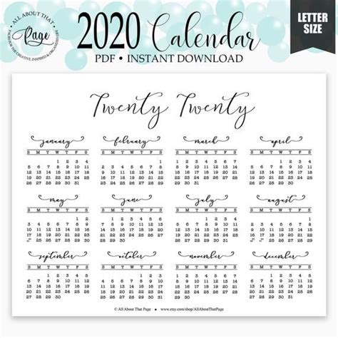 2020 And 2021 Calendar At A Glance Yearmon