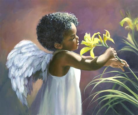 Little Black Angel By Laurie Hein Little Black Angel Painting