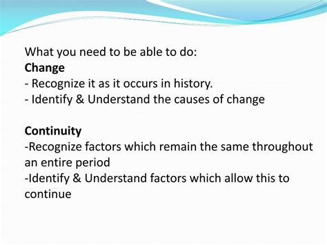 Ppt Continuity And Change Over Time Essay Ccot Powerpoint