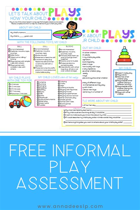 Quick Easy Thorough Form To Assess Play Skills In Preschoolers Can